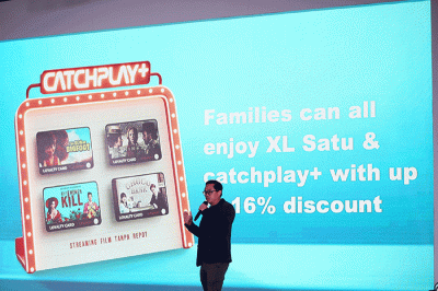 Peluncuran kerja sama XL SATU dan CATCHPLAY+ di Jakarta, Rabu (12/10/2022).