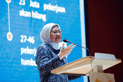 Harlah yang ke-55 tahun, Korps PMII Puteri (KOPRI) Pengurus Besar Pergerakan Mahasiswa Islam Indonesia (PB PMII), di Gedung Perpustakaan Nasional Jakarta.