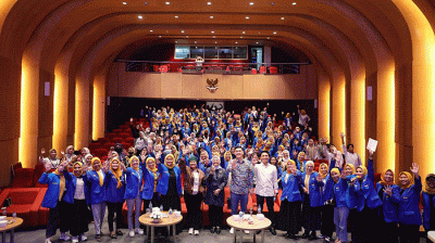 Harlah yang ke-55 tahun, Korps PMII Puteri (KOPRI) Pengurus Besar Pergerakan Mahasiswa Islam Indonesia (PB PMII), di Gedung Perpustakaan Nasional Jakarta.