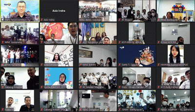 Perayaan syukuran HUT MNC Bank ke-8, Senin (17/10/2022).