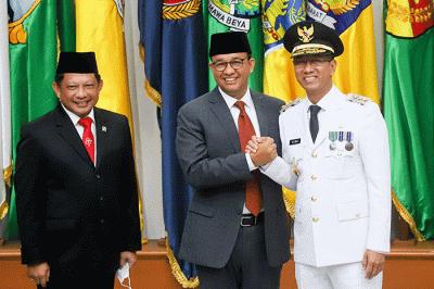 Menteri Dalam Negeri Muhammad Tito Karnavian melantik Kepala Sekretariat Presiden RI Heru Budi Hartono menjadi penjabat (Pj) Gubernur DKI Jakarta.