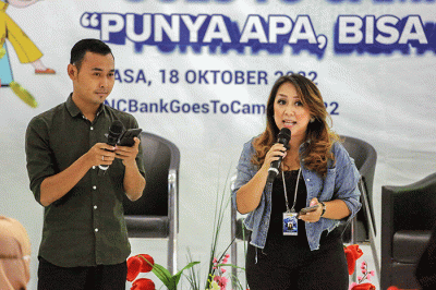 Head of Marketing Communication PT MNC Life Assurance Septika Helena saat membuka acara gebyar BIK 2022 di Universitas BSI Jakarta, Selasa (18/10/2022).