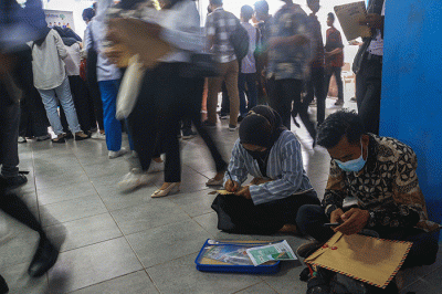 Job Fair Akbar Provinsi Sumatera Selatan di SMK Negeri 2 Palembang, Selasa (18/10/2022).