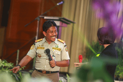 Menteri Pertanian Syahrul Yasin Limpo saat memberikan sambutan dalam acara Peringatan Hari Karantina Pertanian ke-145 di Kementerian Pertanian.