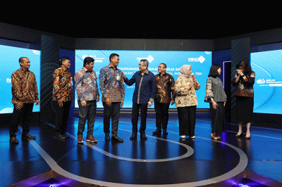 Penandatanganan perjanjian kerja sama BPJS Ketenagakerjaan dan PT MNC Teknologi Nusantara di Jakarta, Kamis (20/10/2022).