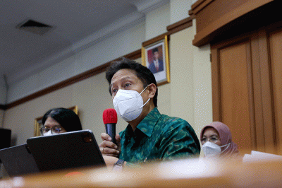 Menteri kesehatan Budi Gunadi Sadikin memberikan keterangan pers di Kantor Kementerian Kesehatan, Jakarta, Jumat (21/10/2022).