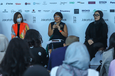 Konferensi pers Jakarta Fashion Week (JFW) 2023 di Pondok Indah Mall (PIM) 3, Jakarta Selatan, Senin (24/10/2022).