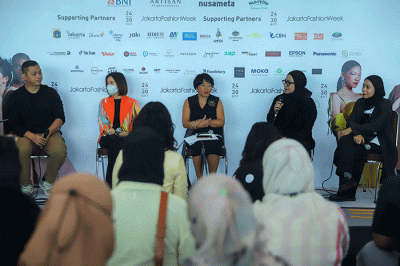 Konferensi pers Jakarta Fashion Week (JFW) 2023 di Pondok Indah Mall (PIM) 3, Jakarta Selatan, Senin (24/10/2022).