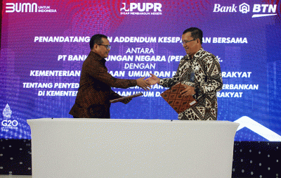 Perjanjian Kerja sama (PKS) tentang Penyediaan Jasa Layanan Perbankan kepada Pegawai Kementerian PUPR di Jakarta.