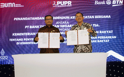 Perjanjian Kerja sama (PKS) tentang Penyediaan Jasa Layanan Perbankan kepada Pegawai Kementerian PUPR di Jakarta.