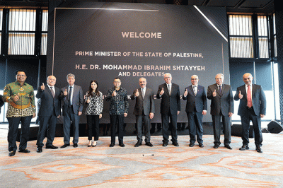 Executive Chairman MNC Group, Hary Tanoesoedibjo menggelar pertemuan dengan Perdana Menteri (PM) Palestina Mohammad IM Shtayyeh di Hotel Park Hyatt.