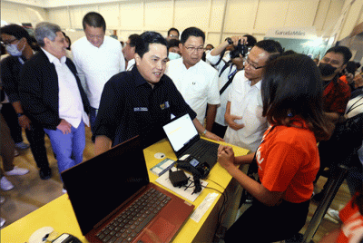 Perhelatan Garuda Indonesia Travel Fair didukung oleh Livin' by Mandiri, Jumat (28/10/2022).