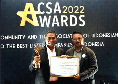 Bank BTN meraih penghargaan sebagai The Best Performance of Mortgage pada ajang CSA Awards yang diselenggarakan di Jakarta, Kamis (27/10/2022).