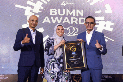 Ajang BUMN Awards 2022 dalam rangkaian dari acara The Iconomics BUMN Forum 2022, di Jakarta, Kamis (27/10/2022).