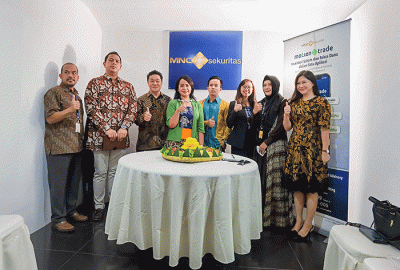 Peresmian kantor cabang baru MNC Sekuritas di Kemang, Jakarta Selatan, Senin (31/10/2022).