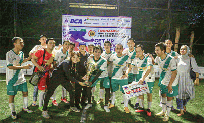 Economic Journalis Club (EJC) menggelar kompetisi Mini Seven Soccer & Donasi Biaya Pendidikan di Serenia Hills Sport Club, Jakarta, Sabtu (29/10/2022).