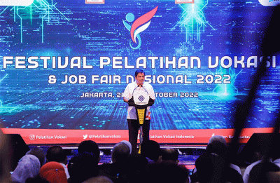 Festival Vokasi dan Job Fair 2022 di Jakarta Convention Center (JCC), Minggu (30/10/2022).