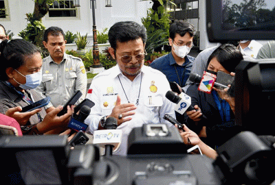 Presiden Joko Widodo menggelar rapat untuk membahas ketersediaan stok beras bersama sejumlah jajarannya di Istana Merdeka, Jakarta, Senin (31/10/2022).