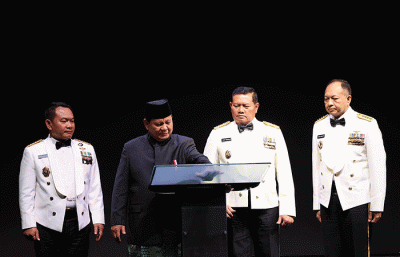 Menteri Pertahanan Prabowo Subianto memimpin acara Gala Dinner sekaligus membuka secara resmi Indodefence 2022 Expo and Forum di Jakarta.