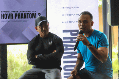 Peluncuran sepatu lari Under Armour HOVR™ Phantom 3 di Padari Lounge, Plataran Hutan Kota (GBK), Senayan, Jakarta, Selasa (2/11/2022).