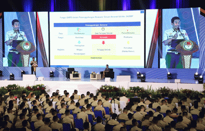 Kepala BNPB Letjen TNI Suharyanto menjadi pembicara pada Kuliah Umum yang diikuti oleh Praja IPDN dan Civitas Academica IPDN di Kampus IPDN.