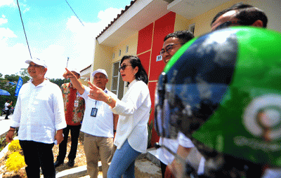 Akad Perdana KPR untuk Gojek di Perumahan Semesta Jeruk Sawit Perumnas, Karanganyar, Jawa Tengah, Selasa (8/11/2022).