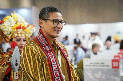 Menparekraf Sandiaga Salahuddin Uno menghadiri bursa pariwisata terbesar di dunia, World Travel Market (WTM) 2022 di London, Senin (7/11/2022).