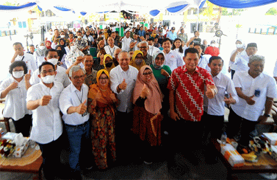 Gerebek Pasar 2022 Bank BTN dan IKAPPI di Pasar Klewer, Solo, Jawa Tengah, Rabu (9/11/2022).