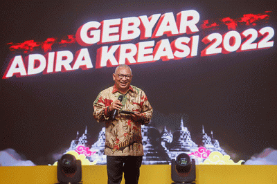 Perayaan HUT ke-32 Adira Finance melalui gelaran “Gebyar Adira Kreasi 2022” secara langsung di Jakarta.