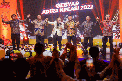 Perayaan HUT ke-32 Adira Finance melalui gelaran “Gebyar Adira Kreasi 2022” secara langsung di Jakarta.