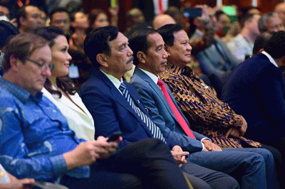 Presiden Joko Widodo menerima penghargaan Global Citizen Award dari Atlantic Council dalam acara Global Food Security Forum.