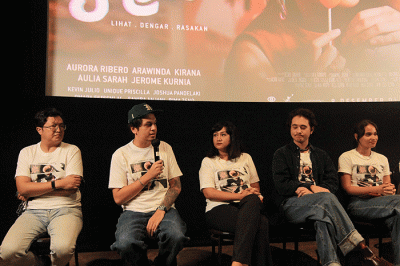 Peluncuran Film Like & Share di XXI, Senayan City, Jakarta, Senin (14/11/2022).
