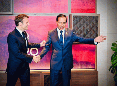 Di sela-sela penyelenggaraan KTT G20 Bali tahun 2022, Presiden Joko Widodo mengadakan pertemuan bilateral dengan Presiden Prancis, Emmanuel Macron.