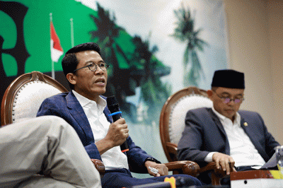 Diskusi Dialektika Demokrasi di Media Center, Kompleks Parlemen MPR/DPR-DPD, Senayan di Jakarta, Kamis (17/11/2022).