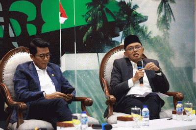 Diskusi Dialektika Demokrasi di Media Center, Kompleks Parlemen MPR/DPR-DPD, Senayan di Jakarta, Kamis (17/11/2022).