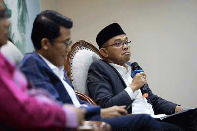 Diskusi Dialektika Demokrasi di Media Center, Kompleks Parlemen MPR/DPR-DPD, Senayan di Jakarta, Kamis (17/11/2022).