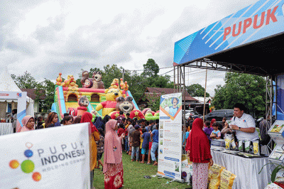 Pupuk Kaltim menggelar Festival UMKM di Lapangan Sepak Bola Pallangga, Kabupaten Gowa, Sulawesi Selatan, Sabtu (19/11/2022).