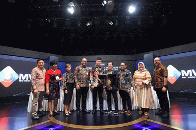 Rapat Umum Pemegang Saham Luar Biasa (RUPSLB) PT MNC Vision Networks Tbk di MNC Conference Hall, iNews Tower, Jalan Kebon Sirih, Jakarta Pusat.