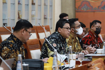 Bank BTN saat Rapat Dengar Pendapat (RDP) dengan Komisi VI DPR membahas pendalaman Rights Issue Bank BTN, di Gedung Nusantara I.