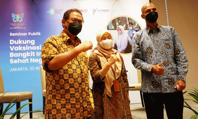 Seminar publik bertema Dukung Vaksinasi Booster, Bangkit Indonesiaku Sehat Negeriku di Jakarta, Selasa (22/11/2022).