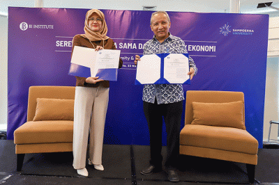 Kolaborasi Sinergis Sampoerna University dan Bank Indonesia Institute Guna Tingkatkan SDM di Bidang Kebanksentralan di Jakarta, Rabu (23/11/2022).