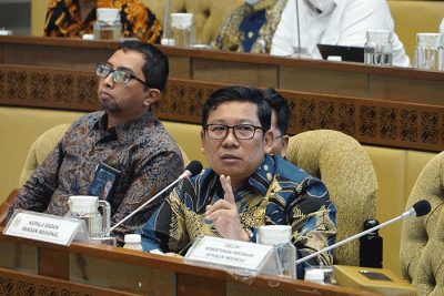 Kepala NFA Arief Prasetyo Adi saat Rapat Dengat Pendapat dengan Komisi IV DPR di Kompleks Parlemen, DPR, Jakarta, Rabu (23/11/2022).