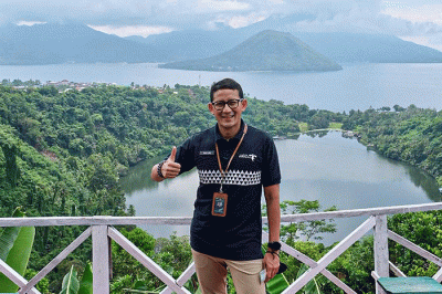 Menparekraf Sandiaga Uno mengatakan Kota Ternate memiliki bentang keindahan alam menakjubkan.
