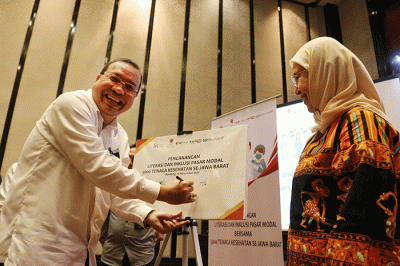 Pencanangan Literasi dan Inklusi Pasar Modal kepada 5.000 Tenaga Kesehatan di Bandung, Jawa Barat, Jumat (25/11/2022).