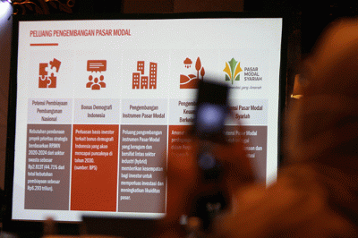 Workshop Media Gathering Pasar Modal 2022, Menuju Ekonomi Tangguh Stabil Dan Berkelanjutan di Bandung, Jawa Barat, Jumat (25/11/2022).