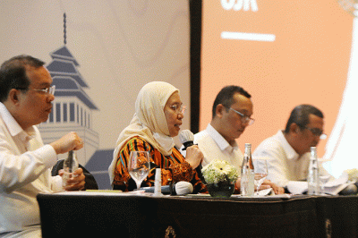 Workshop Media Gathering Pasar Modal 2022, Menuju Ekonomi Tangguh Stabil Dan Berkelanjutan di Bandung, Jawa Barat, Jumat (25/11/2022).