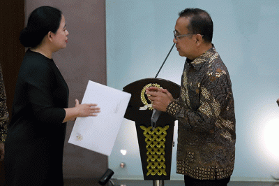 Pengumuman calon Panglima TNI pengganti Andika Perkasa di DPR RI, Jakarta, Senin (28/11/2022).