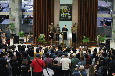 Pengumuman calon Panglima TNI pengganti Andika Perkasa di DPR RI, Jakarta, Senin (28/11/2022).