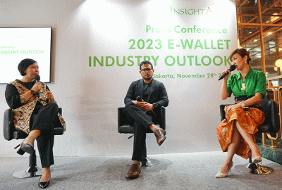 Press Conference 2023 E-Wallet Industry Outlook di Jakarta, Senin (28/11/2022).
