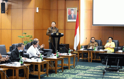 Focus Group Discussion (FGD) bekerjasama dengan Brain Society Centre di Ruang Delegasi lt.2 Gedung Nusantara IV MPR, Jakarta, Kamis (1/12/2022).